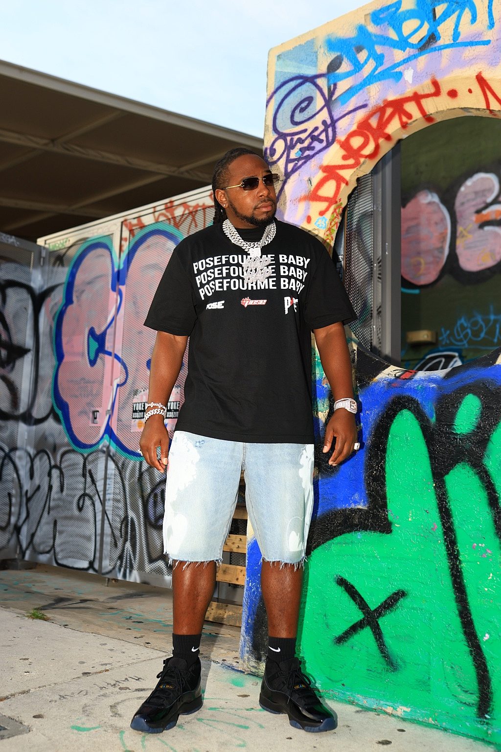 POSEFOURME BABY tee black