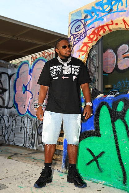 POSEFOURME BABY tee black
