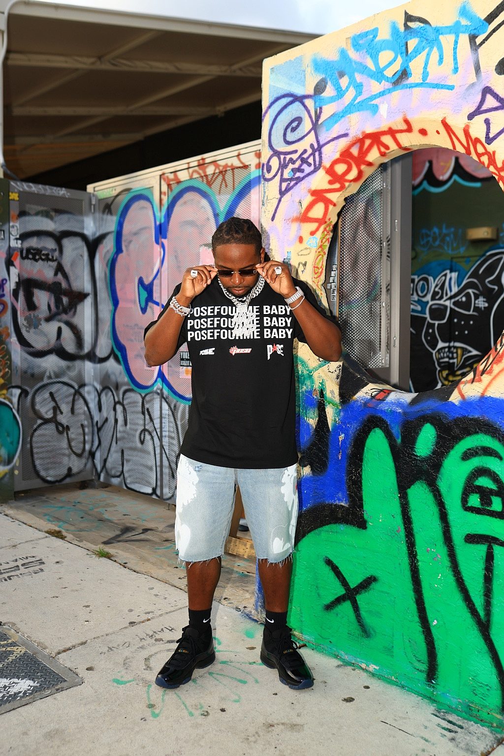 POSEFOURME BABY tee black