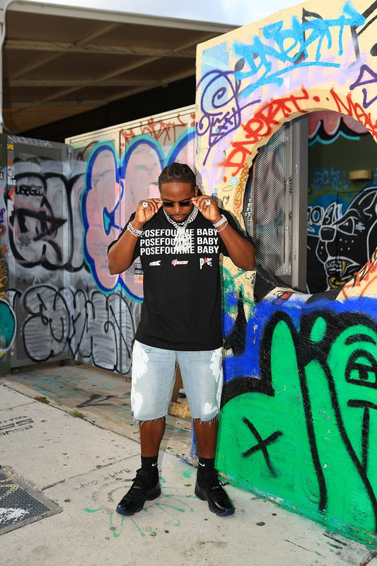 POSEFOURME BABY tee black