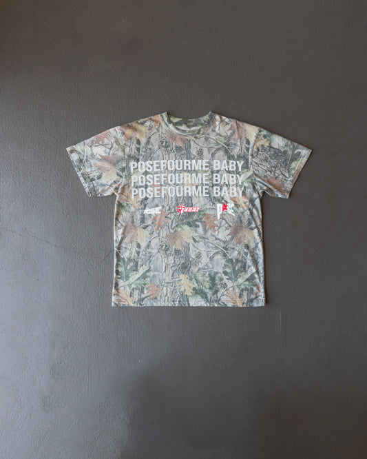 POSEFOURME BABY tee forest camo