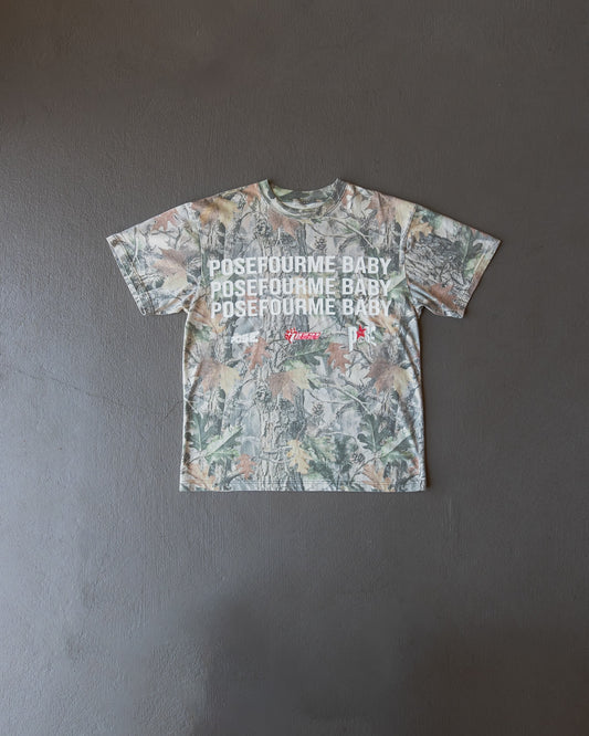 POSEFOURME BABY tee forest camo