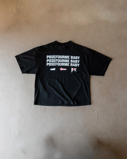 POSEFOURME BABY tee black